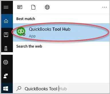 QBTH in the windows search bar
