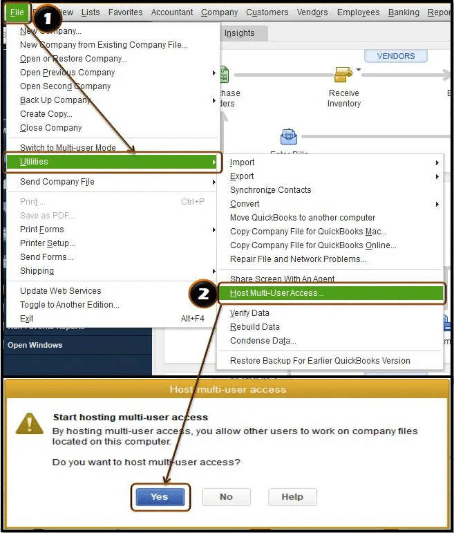 reset multi user hosting to fix QuickBooks Error 6177