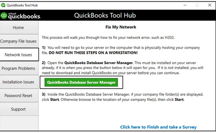 Configure QuickBooks Database Server Manager