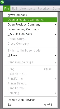 Create a Portable Company File and store on the Server