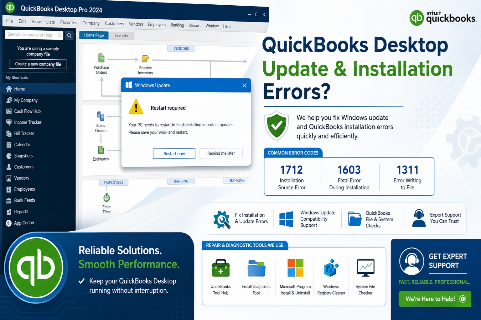 QuickBooks Desktop Not Installing After Windows Feature Update