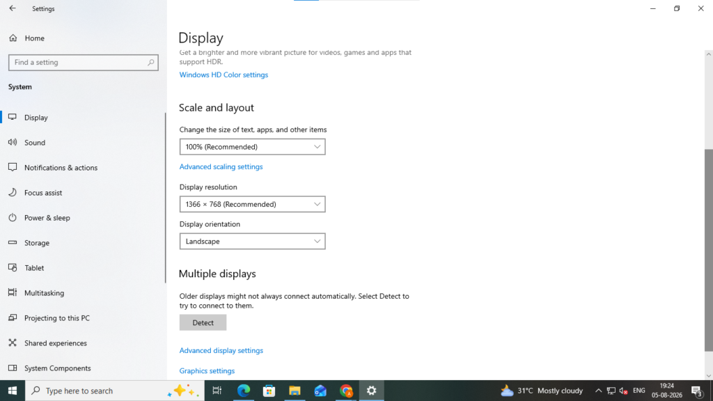 Infographics showing the Scale Settings in Windows.