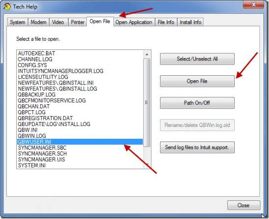 Infographics showing the QBWUSER.ini file.