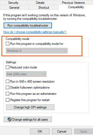 Infographics showing the Compatibility tab.