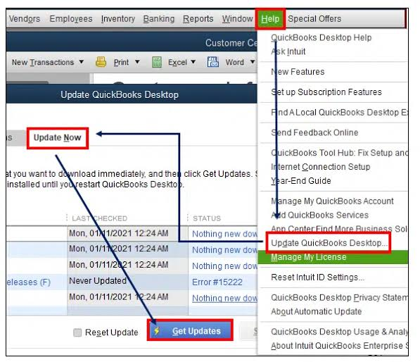 Infographics showing the Update QuickBooks Desktop for Mac process.