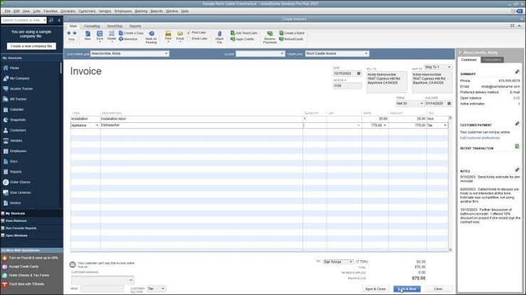 Image showing Create Invoices procedure