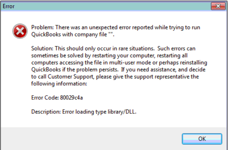 QuickBooks damaged program files and missing Microsoft components error