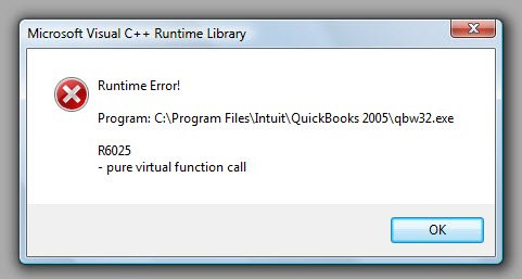 QuickBooks runtime and system performance error message