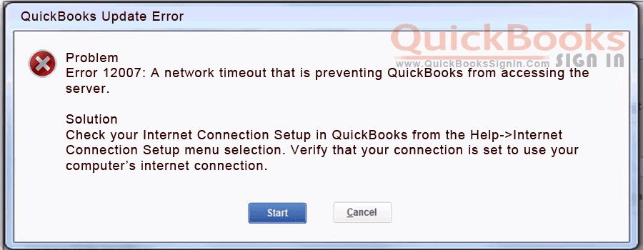 QuickBooks connectivity and network communication error message